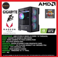 Gaming PC Desktop AMD Ryzen 5 5600G/8GB/16GB/256GB SSD/512GB SSD/RTX4060TI 8GB / 600W