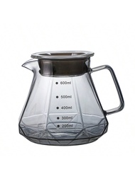 1pc Coffee Pot, Borosilicate Glass, Household Coffee Sharing Cup, Home Supplies For Tea Coffee Water