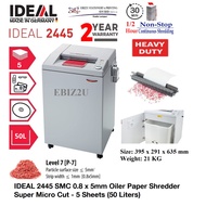 IDEAL 2445 SMC 0.8 x 5mm Oiler Paper Shredder Super Micro Cut - 5 Sheets (50 Liters) MESIN MENCARIK