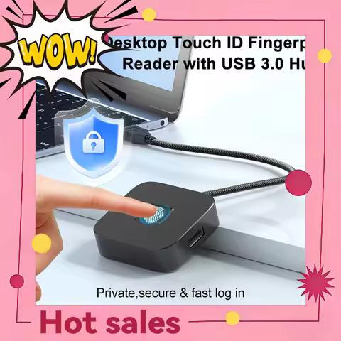 For Windows Hello Fingerprint Reader & Hub for Windows 11/10(Black)