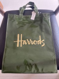 Harrods 綠色漆皮手提袋