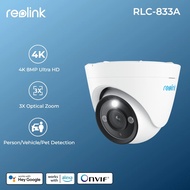Reolink RLC-833A 4K Security Camera Outdoor System, 3X Optical Zoom, Two-Way Talk, Color Night Visio
