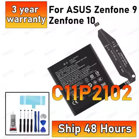 100% New High Quanlity C11P2102 Battery for ASUS Zenfone 9 /Zenfone 10 ZS696KS Phone Battery +Free T
