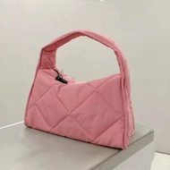 COS Womens Diamond Quilted Large Capacity Shoulder Bag 2023 New Underarm Crossbody Bag Pleated Tote 