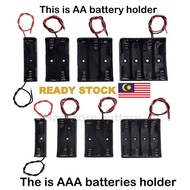 AA / AAA Battery Holder Casing wire lead 1 2 3 4 Slot 14500 1.2V 1.5V 3V 4.5V 6V Lithium ion Ni-mh N
