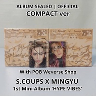 [ READY SEALED + POB ] S.COUPS X MINGYU ( SEVENTEEN ) - 1st Mini Album [ HYPE VIBES ] ( COMPACT ver 