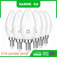 SANHE EA 6W E14 Base LED Candelabra Bulbs- 60Watt Light Bulbs Equivalent LED Candle Light Bulb