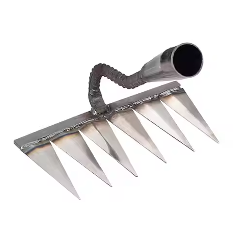 4/5/6/7 Teeth Carbon Steel Garden Hand Rake Farm Tool Weeding Scarifier Agricultural Nail Harrow Met