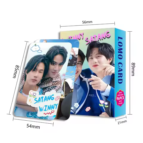 96 Pcs/Set Thai Star WinnySatang Laser Lomo Card - Drama CP Winny & Satang HD Photocard with Bonus S