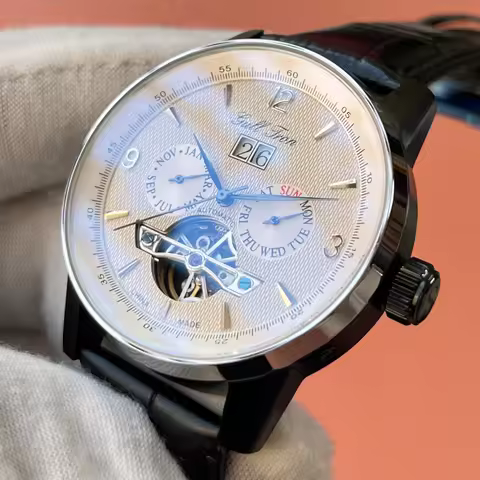 Gull Tron Men Automatic Watch 43MM Mechanical Wristwatch ST25 Skeleton Multi-Dial Sapphire Mirror Mo