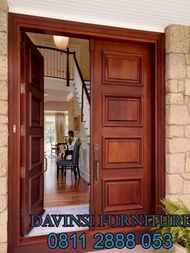 pintu rumah utama kayu jati minimalis kupu tarung,kusen pintu jati