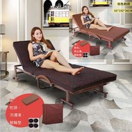 摺疊床 午休折疊床 黑色刺繡/棕色刺繡 Folding bed 辦公室單人午睡 office nap bed 雙人租房家用 陪護床 保姆床 N-22130 C