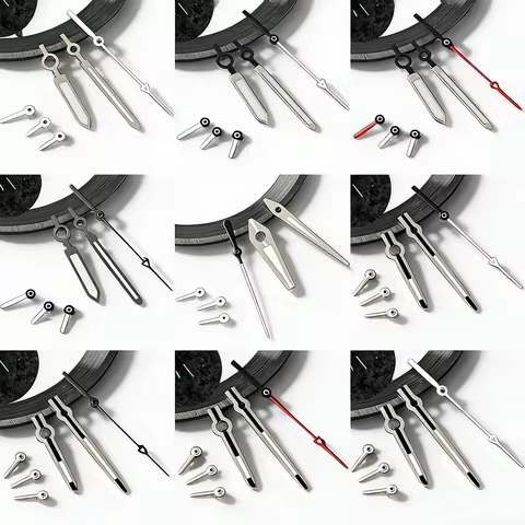 13mm*8.5mm*3.5mm VK63 Watch Hands 6 Hands Green Lume Mod Parts Suitable for Seiko VK63 Daytona Quart