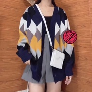 RAP Dambi cardigan korean style argyle motif