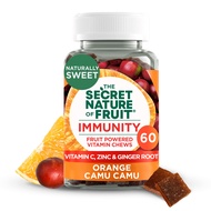 The Secret Nature of Fruit Immunity Chews, Real Fruit Powered Vitamin Chews with Vitamin C, Zinc, Gi