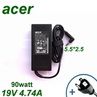 Adapter Acer 19V/4.74A 5.5x2.5mm สายชาร์จโน๊ตบุ๊ค สายชาร์จ ที่ชาร์แบตเตอรี่ battery สายชาร์จโน๊ตบุ๊ค