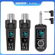 Wireless Microphone System XLR Transmitter and Receiver for Dynamic Mic Audio Mixer PA System
