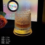 Spinning Crystal Glasses 5 OZ Rotatable Old Fashioned Tumbler Whiskey Glass Cocktails Cognac Brandy
