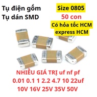 Ceramic capacitor paste capacitor 0805 (50PCS) 1nF–22uF | 0805 Paste Capacitor Full Value 102 103 10