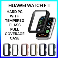 Huawei Watch Fit / Fit SE /Huawei Watch Fit New Hard PC With Tempered Glass Full Coverage Case