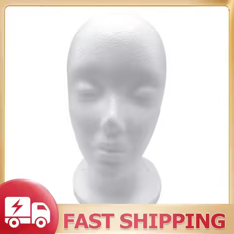 Foam Female Mannequin Head Model EPS Flocking Wigs Glasses Cap Display Holder Stand Model Photo Stud