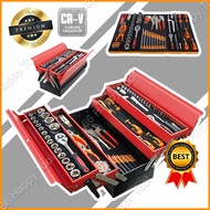 85pcs / 86pcs Metal Tool Box Set 5 Layer Cantilever Box Heavy Duty Tools Full Set Kotak Spannar Ratc