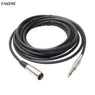 [SharprepublicefMY] 3Pin XLR Male to 6.35mm 1/4inch TRS   Male Microphone Cable Adapter 10ft 6ft