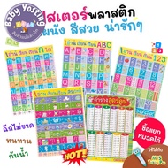 Plastic Poster Can Be Purchased Separately. A.chicken-ABC-123-Multiplication-Thai Vowels (Poster for