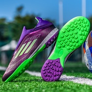 F50 World Cup Football Boots Men Low-Top FG/TF European Cup Boots Teenagers Laceless Purple Training