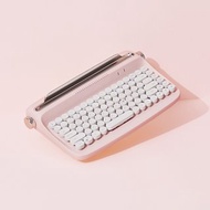 actto 復古打字機無線藍牙鍵盤 - 玫瑰粉 - 迷你款