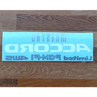 Honda accord maestro 4WS limited JDM USDM Car Rear Window Sticker - non Mirror