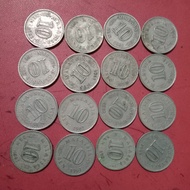 Koin mancanegara koleksi Malaysia 10 Sen tua seri gedung TP3ks