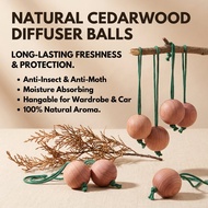 🌲Cedar Wood Car Diffuser/Cedar Ball Car Air Freshener/Natural Car Scent Diffuser/Hanging Car Vent Cl
