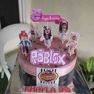 cake ultah roblox girl - kue ulang tahun murah