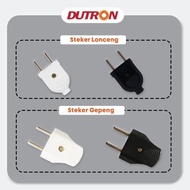 Steker Gepeng Dutron Steker Biasa Gepeng Dutron Oval Hitam DV-SBA-02