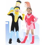 Halloween Children Invincible Kid cos Cosplay Costumes Invincible Young Hero Stage Performance Costu
