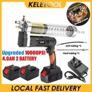 Cordless rechargeable oil gun mechanical gear grease gun electric high-pressure excavator oil inject