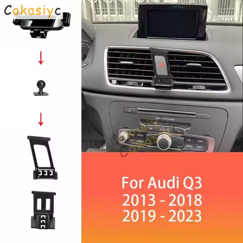 Car Phone Holder GPS Navigation For Audi Q3 G2N G2B 8U 2013-2023 Adjustable Rotating Phone Holder Ba