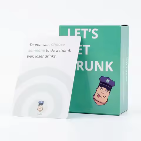 88 pcs Let's Get Drunk Drinking Card Game in Box English Version for Parties Borad Games 8.8x6.3cm