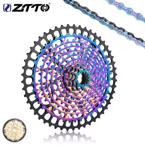 ZTTO MTB 11 Speed 9-50T 9-46 ULT Cassette XD freehub Golden Rainbow Silver Steel Durable Sprocket Li