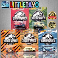 HOTWHEELS JURASSIC WORLD SET 5 PCS HW TOUR BUS MERCEDES BENZ COMBAT MEDIC BREAD BOX DODGE AIRFLOW