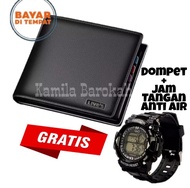 JAM TANGAN PRIA ANTI AIR SPORT DIGITAL BONUS DOMPET PRIA KULIT