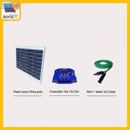 PAKET PANEL SURYA 50WP SOLAR PANEL 50WP SOLAR CELL 50WP - BELIEVESTORE