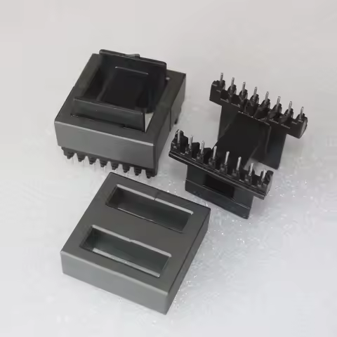 1 Set EE Type Transformer Ferrite Magnetic Core Coil Former Horizontal EE10 EE13 EE16 EE19 EE25 EE30