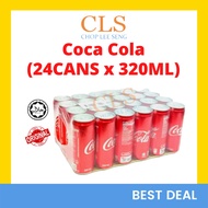 CLS Coke Coca Cola Can Rasa Asli Kurang Kalori Kotak Ktk Carton Ctn ( 24 cans x 320ml )