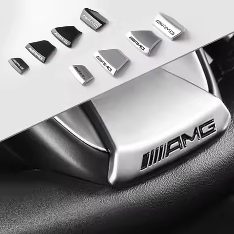 Car Emblem Steering Wheel Sticker Decoration Accessories For Mercedes Benz AMG Brabus Smart Maybach 