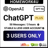 ChatGPT Plus Account (3 USERS SHARING ONLY) Full Warranty 🔥 GPT-4 / GPT-4o 🔥 O1-MINI