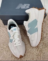 New Balance 327 復古舒適 皮革合成革 跑步鞋 灰綠色