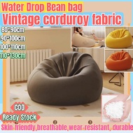 (COD&Ready Stock)90*100cm New Corduroy single Beanbag lazy sofa 110*130cm big Soft Lazy Sofa bean ba