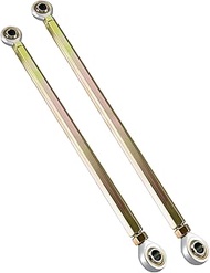 2pcs Golden Hole Adjustable Steering Shaft Tie Rod Ball Joint 310mm-340mm 10mm Hole, Fit For DIY Min